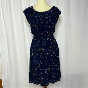 LC Lauren conrad sz S floral belted floral keyhole